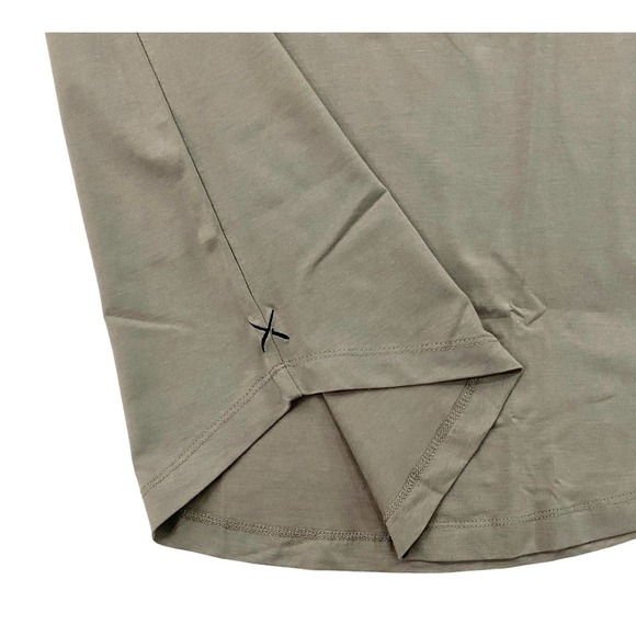 Cuts Clothing Men's Hoodie Curve Hem Long Sleeve Shirt in Coyote XX-Large - Picture 2 of 2